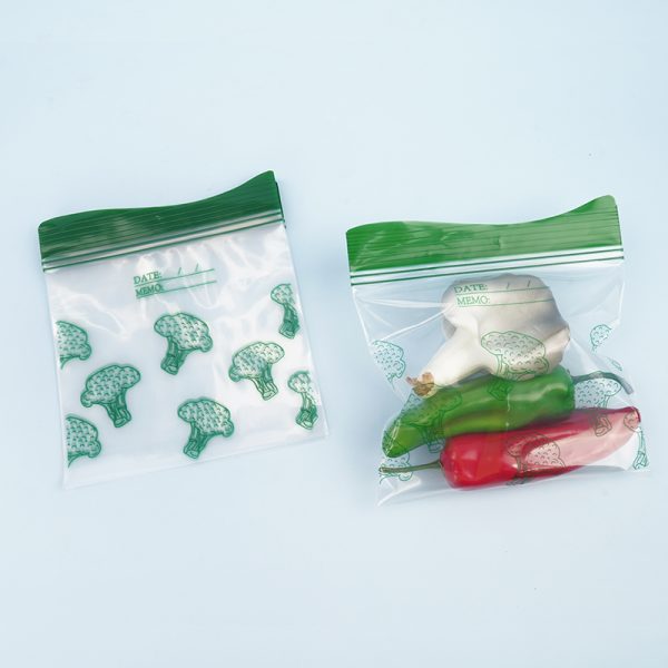Custom Transparent Plastic Zipper Bags Keep Food Fresh Layer Sealing Strip Ziplock Bags Double Sealed Preservation Bag