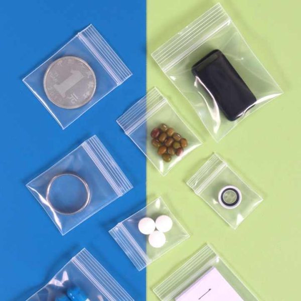 LDPE Food Grade Clear Transparent Plastic Zip Lock Poly Bags With Resealable Zipper for Dry Food Fruit Meat Fish Snack Storage