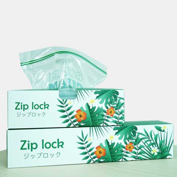 Large Clear Double-Sealed Plastic Zip Lock Reusable Self-Sealing Bag for Food Shipping Compostable PE Printed Product Protection
