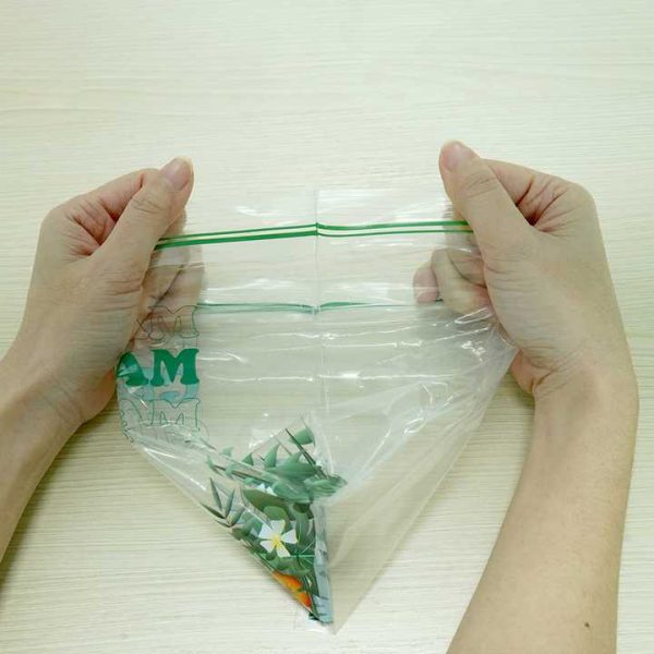 Large Clear Double-Sealed Plastic Zip Lock Reusable Self-Sealing Bag for Food Shipping Compostable PE Printed Product Protection