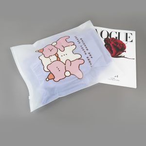 Plastic Bag Zipper Clothes T Shirt Matte Poly Zip Lock Printed Packing Bag Frosted Transparent Zipper Bag Plastic
