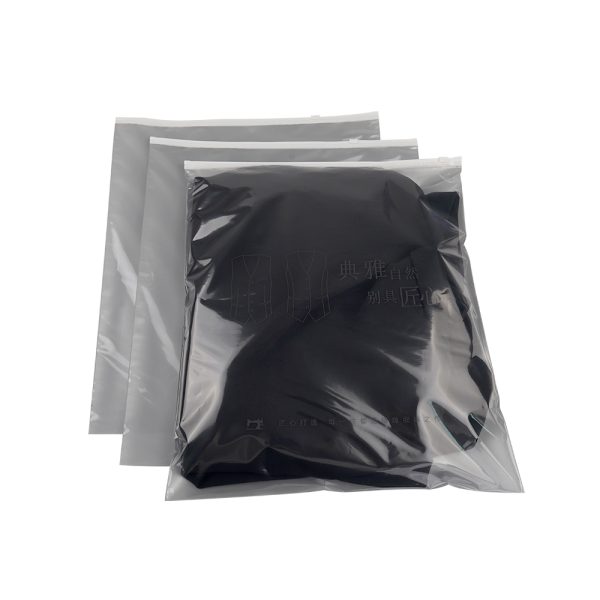 Custom Transparent Frosted PE Waterproof Zipper Bags Plastic Clothing Shopping Packaging for Shoes Socks Fur