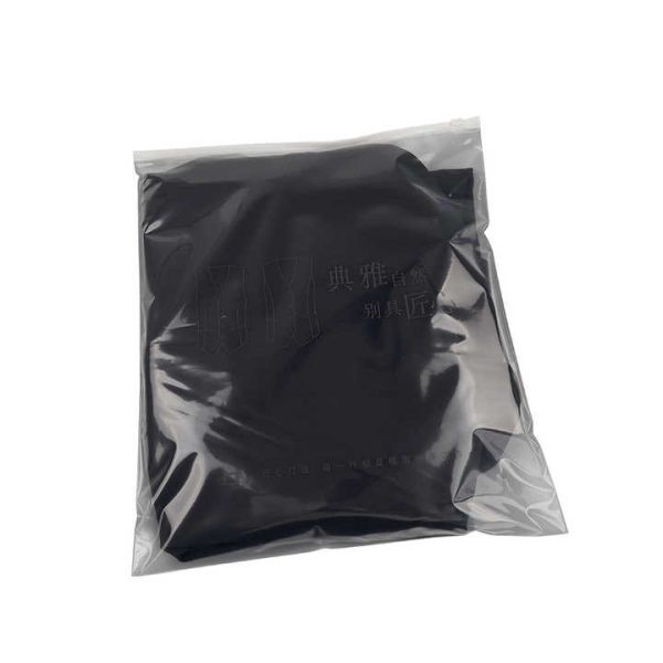 Custom Transparent Frosted PE Waterproof Zipper Bags Plastic Clothing Shopping Packaging for Shoes Socks Fur