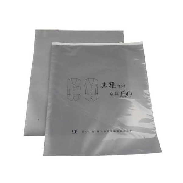 Custom Transparent Frosted PE Waterproof Zipper Bags Plastic Clothing Shopping Packaging for Shoes Socks Fur
