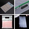 Custom High-End Clothing Packaging Bag with Frosted Zipper and Logo Printing Valve Sealing Handle for PE Plastic Socks