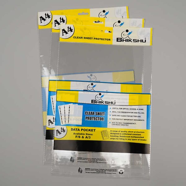 Hot Selling Custom Printing Package for Documents Paper OPP Bag for Stationery Store Use Crystal clear Self-adhesive Bags