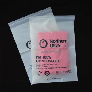 Eco-Friendly Custom 100% Biodegradable Compostable PLA PBAT Self-Adhesive Plastic Bag for Clothing & Shoes Custom Logo Packaging
