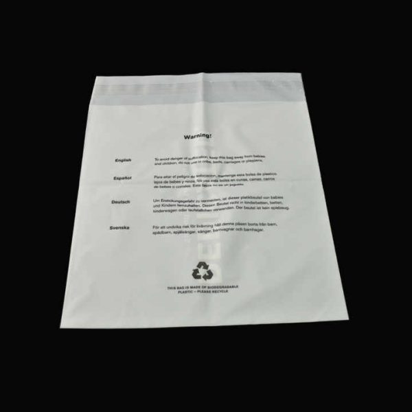Eco-Friendly Custom 100% Biodegradable Compostable PLA PBAT Self-Adhesive Plastic Bag for Clothing & Shoes Custom Logo Packaging