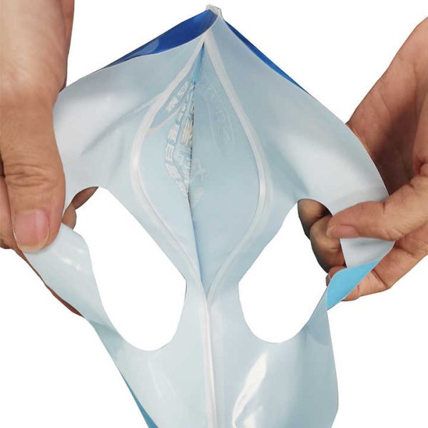 Custom Four-Finger Hand-Sealed Plastic Shopping Bags with Printed Logo for Clothing and Mall Use