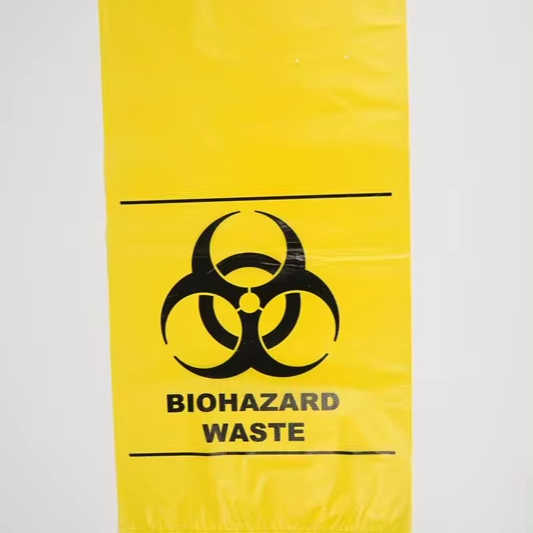 Custom Hospital Disposable PE Document Pouch for Clinical Waste Medical Biohazard Garbage Pill Label Pocket Sterilization Bag