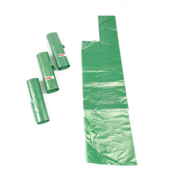 Custom Garbage Trash Big Large Size Bio Roll Compostable Degradable Biodegradable Plastic Shopping Vest t Shirt Tshirt Bag