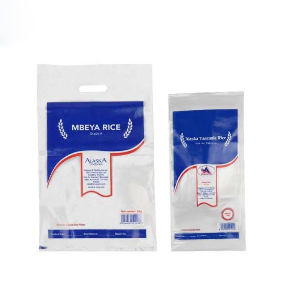 Handheld Plastic Food Storage Bag Flat Rice Packing Bag with PE Material