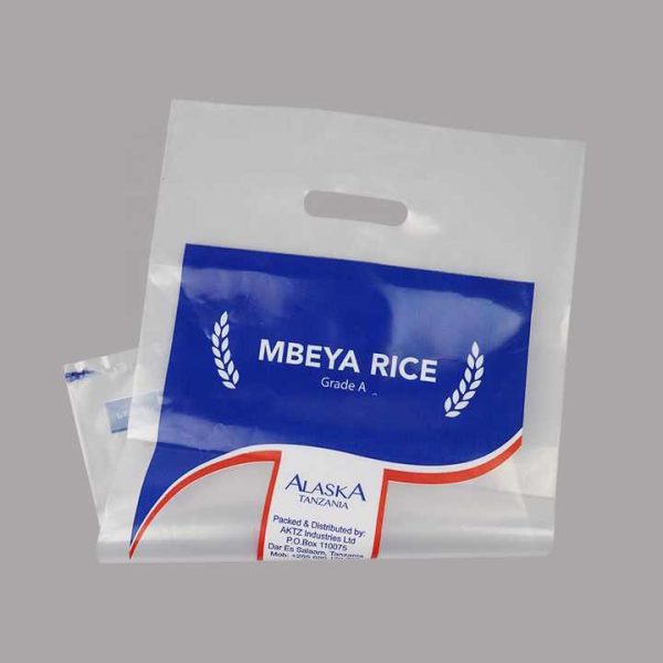 Handheld Plastic Food Storage Bag Flat Rice Packing Bag with PE Material