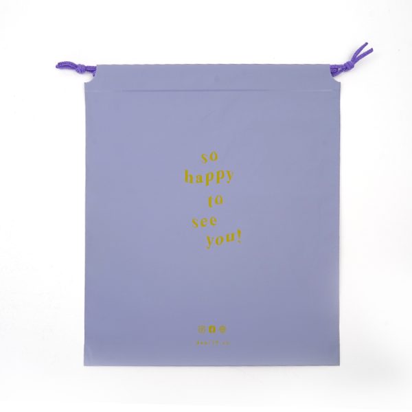 Custom Logo Printed Transparent Drawstring Pouch Plastic Gift Packaging Bag