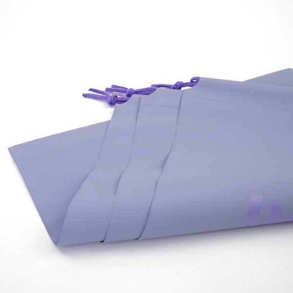 Custom Logo Printed Transparent Drawstring Pouch Plastic Gift Packaging Bag